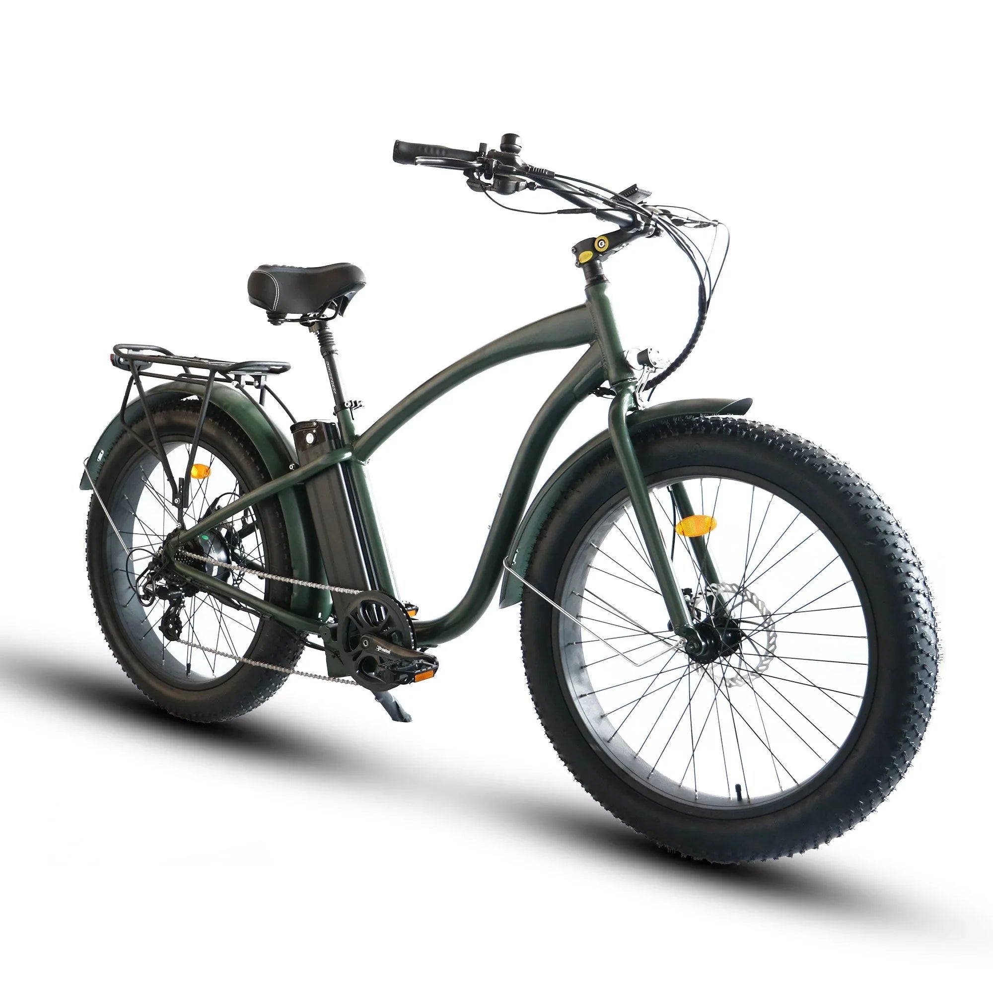 Coastal Cruiser Fat Tire Step Over Beach Cruiser Electric Bike - 750W, 52V, 21Ah, 26x4", Rack and Fenders included