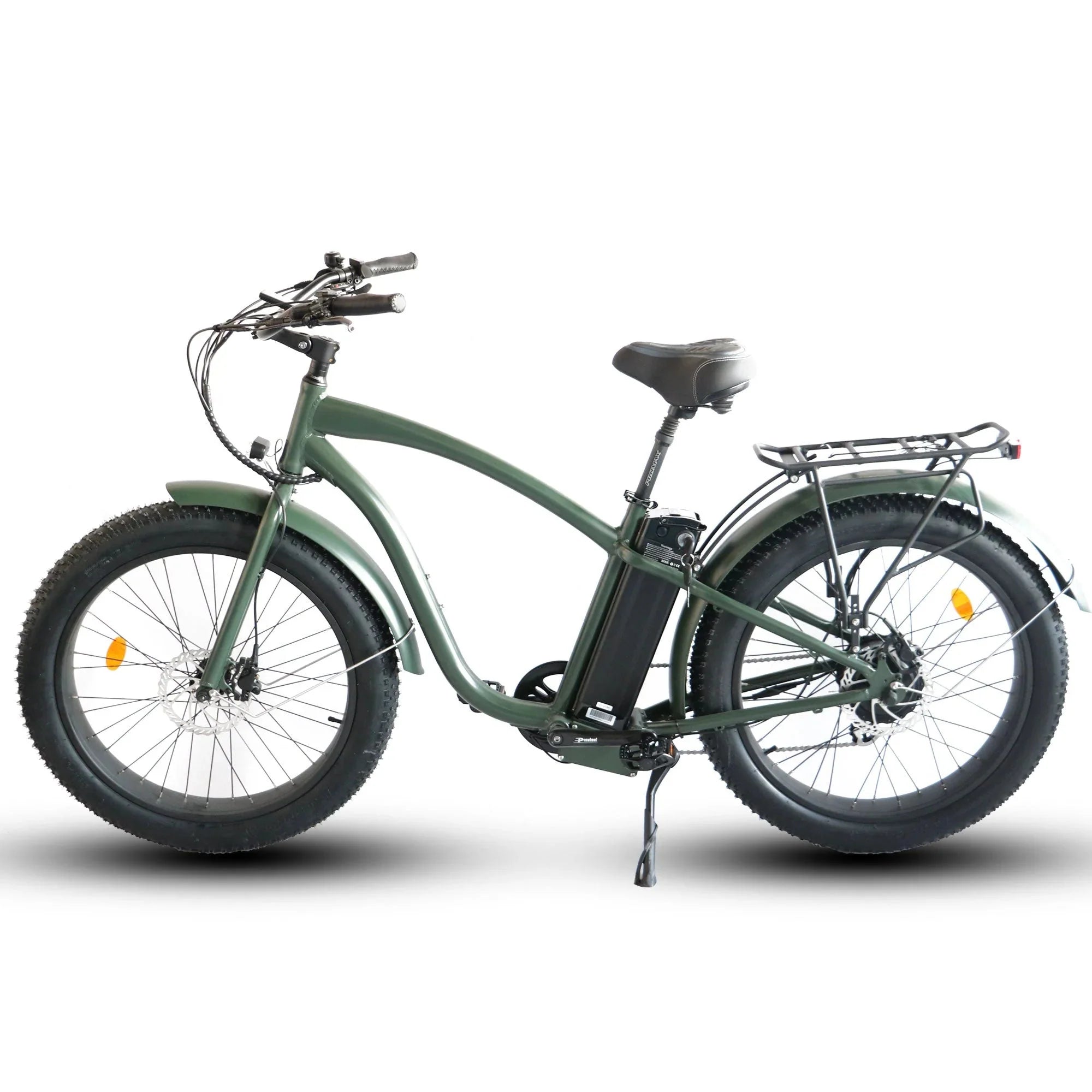 Coastal Cruiser Fat Tire Step Over Beach Cruiser Electric Bike - 750W, 52V, 21Ah, 26x4", Rack and Fenders included