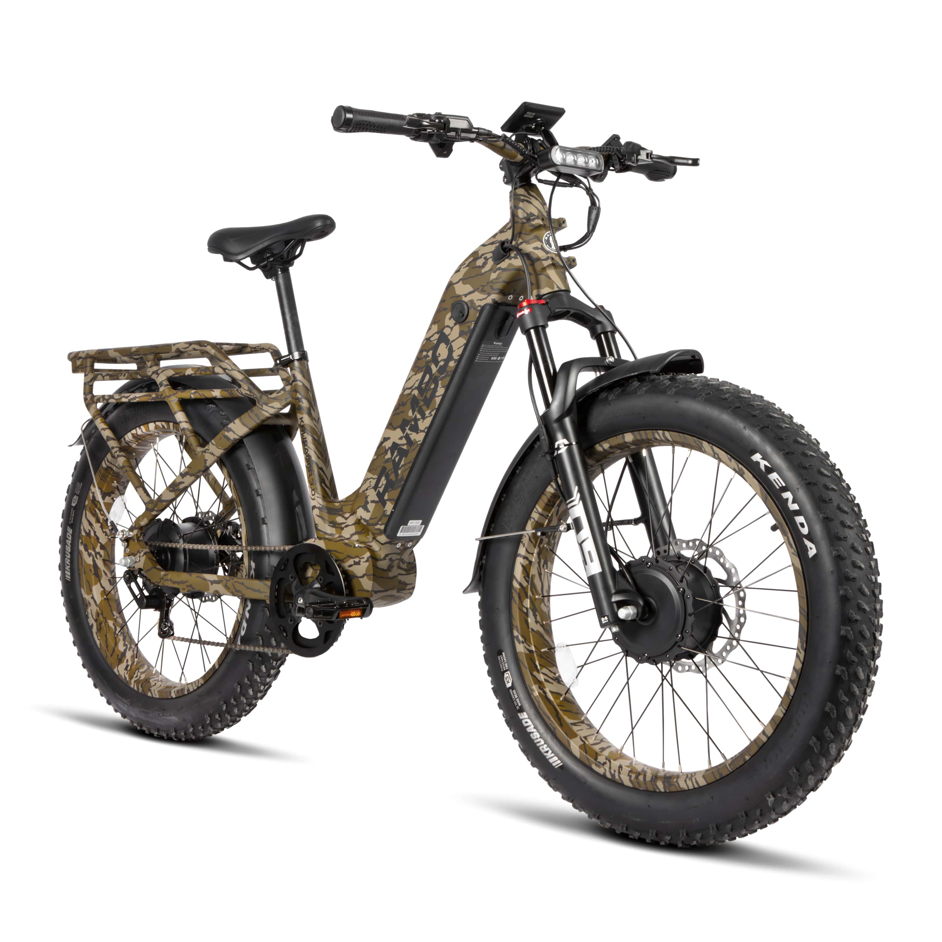 Rambo Krusader 3.0 All-Terrain All-Wheel Drive Fat Tire Electric Bike - 48V 15Ah Dual 500W Hub Motor