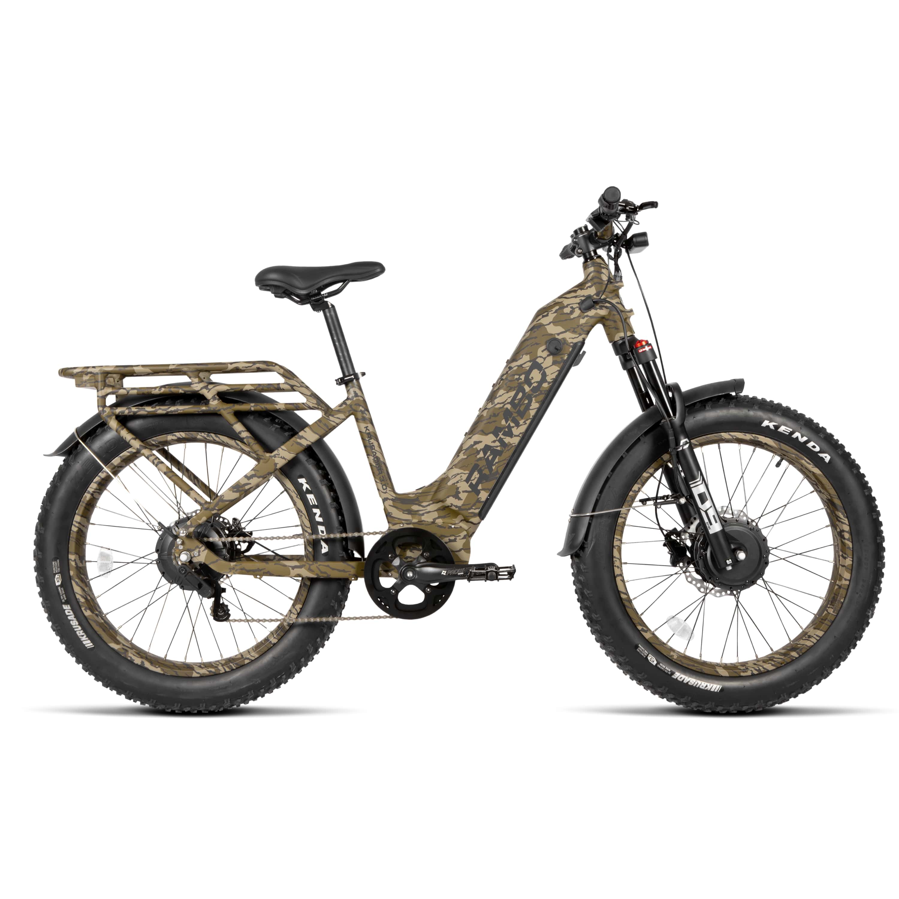 Rambo Krusader 3.0 All-Terrain All-Wheel Drive Fat Tire Electric Bike - 48V 15Ah Dual 500W Hub Motor