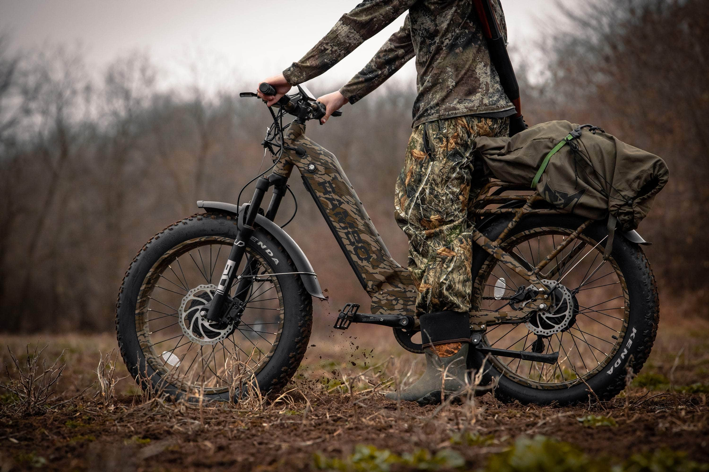 Rambo Krusader 3.0 All-Terrain All-Wheel Drive Fat Tire Electric Bike - 48V 15Ah Dual 500W Hub Motor